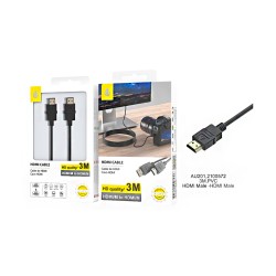 CABO DE HDMI ONEPLUS AU201 OB AM/AM 3M NEGRO CABO DE HDMI ONEPLUS AU201 OB AM/AM 3M NEGRO